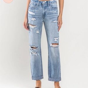 ⚡️NWT Flying Monkey Bella Distressed Boyfriend Jeans - 100% Cotton